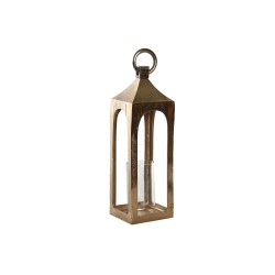 Lanterne Home ESPRIT Χρυσό Αλουμίνιο Κρυστάλλινο Άραβας 15 x 15 x 52 cm