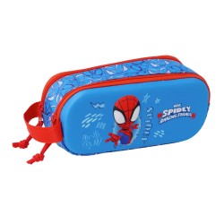 Διπλή Κασετίνα Spider-Man Κόκκινο Ναυτικό Μπλε 21 x 8 x 6 cm 3D