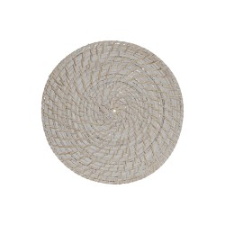 Σουπλά Home ESPRIT Λευκό Φυσικό Bamboo ρατάν 34 x 34 x 1,5 cm