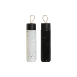 Θερμικό Μπουκάλι Home ESPRIT Λευκό Μαύρο 350 ml (x2)