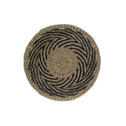 Σουπλά DKD Home Decor Μαύρο Φυσικό 38 x 38 x 1 cm