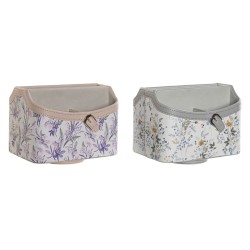 Βάση για Τηλεχειριστήρια DKD Home Decor Λευκό Γκρι Λιλά Ανοιχτό Ροζ x2