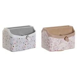 Βάση για Τηλεχειριστήρια DKD Home Decor Μπλε Γκρι Camel Ανοιχτό Ροζ x2