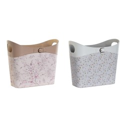 Ράφι για περιοδικά DKD Home Decor Μπλε Λευκό Γκρι Ανοιχτό Ροζ Πολυουρεθάνιο PVC 39 x 21 x 34 cm (x2)