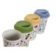 Κούπα με Καπάκι DKD Home Decor Πολύχρωμο Blomster 400 ml (4 Μονάδες) Κούπα με Καπάκι DKD Home Decor Πολύχρωμο Blomster 400 ml (4 Μονάδες)