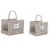 Βάση για Καυσόξυλα Home ESPRIT Φυσικό λυγαριά 47 x 35 x 54 cm