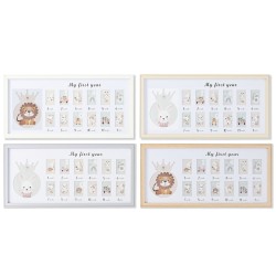Κορνίζα Home ESPRIT Κρυστάλλινο Ξύλο MDF 56,5 x 2 x 27,5 cm (4 Μονάδες)