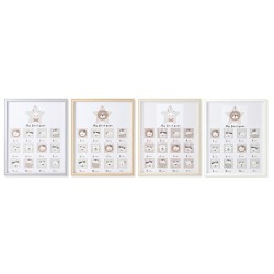 Κορνίζα Home ESPRIT Κρυστάλλινο Ξύλο MDF 40,5 x 2 x 49,5 cm (4 Μονάδες)
