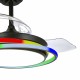 Ανεμιστήρας Οροφής CristalRecord ANTILA MINI RGB BK RETRAC Μαύρο