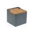Αλατιέρα με Καπάκι Versa Γκρι Κεραμικά Bamboo Dolomite 11 x 11 x 11 cm