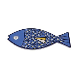 Σουπλά Versa Μπλε φελλός Κεραμικά Ψάρι 14 x 0,7 x 20 cm