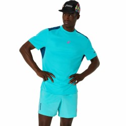Ανδρική Μπλούζα με Κοντό Μανίκι Asics Padel Court Ss Top Μπλε Sky μπλε