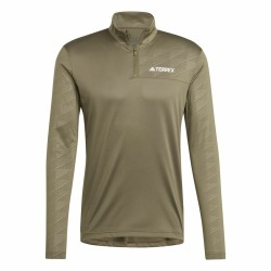 Ανδρικό Φούτερ χωρίς Κουκούλα Adidas Mt Half Zi Ls Καφέ