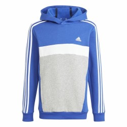 Unisex Φούτερ με Κουκούλα Adidas 3S Tib Fl Hd Μπλε Γκρι