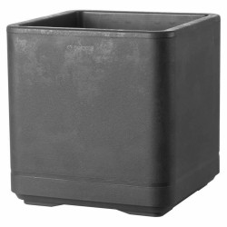 Βάζο Λουλουδιών Deroma Ανθρακί 38 x 38 x 39 cm Πλαστική ύλη Τετράγωνο Κύβος 38 cm
