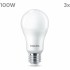 Λάμπα LED Philips A67 Λευκό E 100 W E27 3 Μονάδες (4000 K)
