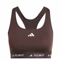 Αθλητικό σουτιέν Adidas Techfit Medium Καφέ Αθλητικό σουτιέν Adidas Techfit Medium Καφέ