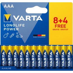 Μπαταρίες Varta longlife power 1,5 V AAA LR03 (12 Μονάδες)