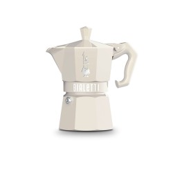 Ιταλικη καφετιερα Bialetti MOKA EXCLUSIVE CREAM 3T Κρεμ Αλουμίνιο 3 Kopper
