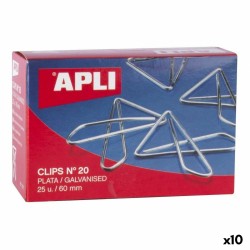Κούμπωμα Apli MARIPOSA Nº 20 Ασημί 60 mm (x10)
