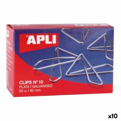 Κούμπωμα Apli MARIPOSA Nº 10 Ασημί 40 mm (x10)