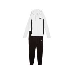 Γυναικεία Αθλητική Φόρμα Puma Chándal Puma Hooded Sweat Suit Tr Λευκό
