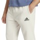 Μακρύ Αθλητικό Παντελόνι Adidas Essentials Fleece Regular Tapered Λευκό