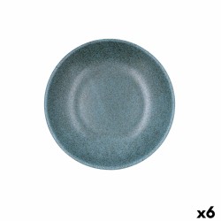 Βαθύ Πιάτο Bidasoa Element Hydrozero Μπλε Κεραμικά Ø 20 cm (x6)