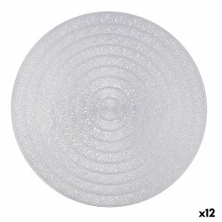 Σουπλά Quid Habitat Ασημί Πλαστική ύλη Ø 38 cm (12 Μονάδες)