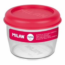 Ερμητικό Κουτί Γεύματος Milan 500 ml Ροζ Διαφανές Πλαστική ύλη Στρογγυλή Ø 12 cm