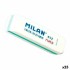 Σετ Γόμες Milan 612 NATA Λευκό 7,8 x 2,3 x 1,2 cm 12 Τεμάχια (25 Μονάδες)