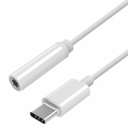 Αντάπτορας USB-C σε Jack 3.5 mm Aisens A109-0384 Λευκό 15 cm