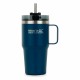 Κούπα με Καλαμάκι με Regatta Thermo Insulated Mug Σκούρο μπλε 600 ml Ανοξείδωτο ατσάλι