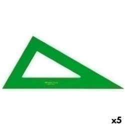 Γνώμονας Faber-Castell Πράσινο 12 cm (5 Μονάδες)