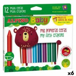 Χρωματιστά κεριά Alpino Baby Πολύχρωμο 12 Τεμάχια (x6)