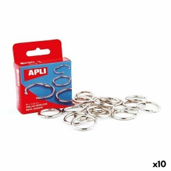 Δαχτυλίδια Apli Ασημί 51 mm Δεσμευτικός (x10)