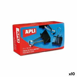 Σφιγκτήρες Apli Μαύρο Ασημί 25 mm (x10)