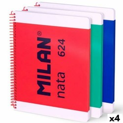 Σετ Σημειωματάριων Milan Πολύχρωμο A4 80 Φύλλα 3 Τεμάχια (4 Μονάδες)