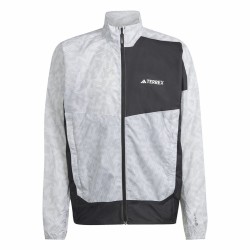 Aντιανεμικό Mπουφάν Adidas Trail Wind Λευκό