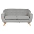 Καναπές Home ESPRIT Γκρι Κρεμ Φυσικό Scandi 146 x 84 x 82 cm