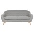 Καναπές Home ESPRIT Γκρι Κρεμ Φυσικό Scandi 172 x 82 x 82 cm