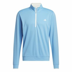 Ανδρικό Φούτερ χωρίς Κουκούλα Adidas Lightweight Half-Zip Μπλε Νερό L