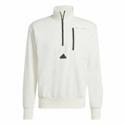 Ανδρικό Φούτερ χωρίς Κουκούλα Adidas City Es e Fleece Half-Zip Λευκό XXL
