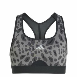 Αθλητικό σουτιέν Adidas Powerreact Γκρι 13-14 Ετών