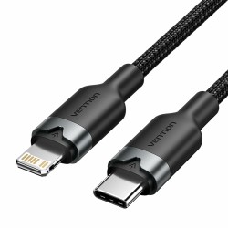 Καλώδιο USB-C σε Lightning Vention CABLECABL Μαύρο Αλουμίνιο