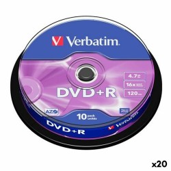 DVD + R Verbatim 4,7 GB 16x 10 Τεμάχια (20 Μονάδες)