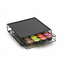 Διοργανωτής Κάψουλες Καφέ DKD Home Decor Μαύρο Μέταλλο (Ανακαινισμenα A)