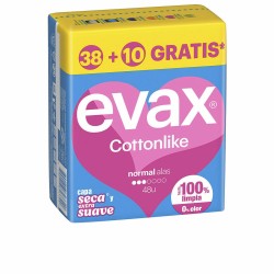 Κανονικές Σερβιέτες Mε Φτερά Evax COTTONLIKE 48 Μονάδες