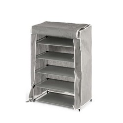 Παπουτσοθήκη Kipit Μαύρο Γκρι Ύφασμα 50 x 32 x 88 cm