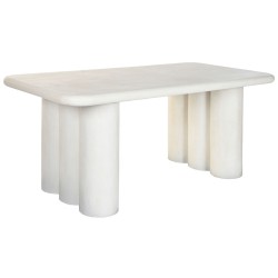 Τραπεζαρία Home ESPRIT Λευκό Ρητίνη Ξύλο MDF 180 x 90 x 76 cm